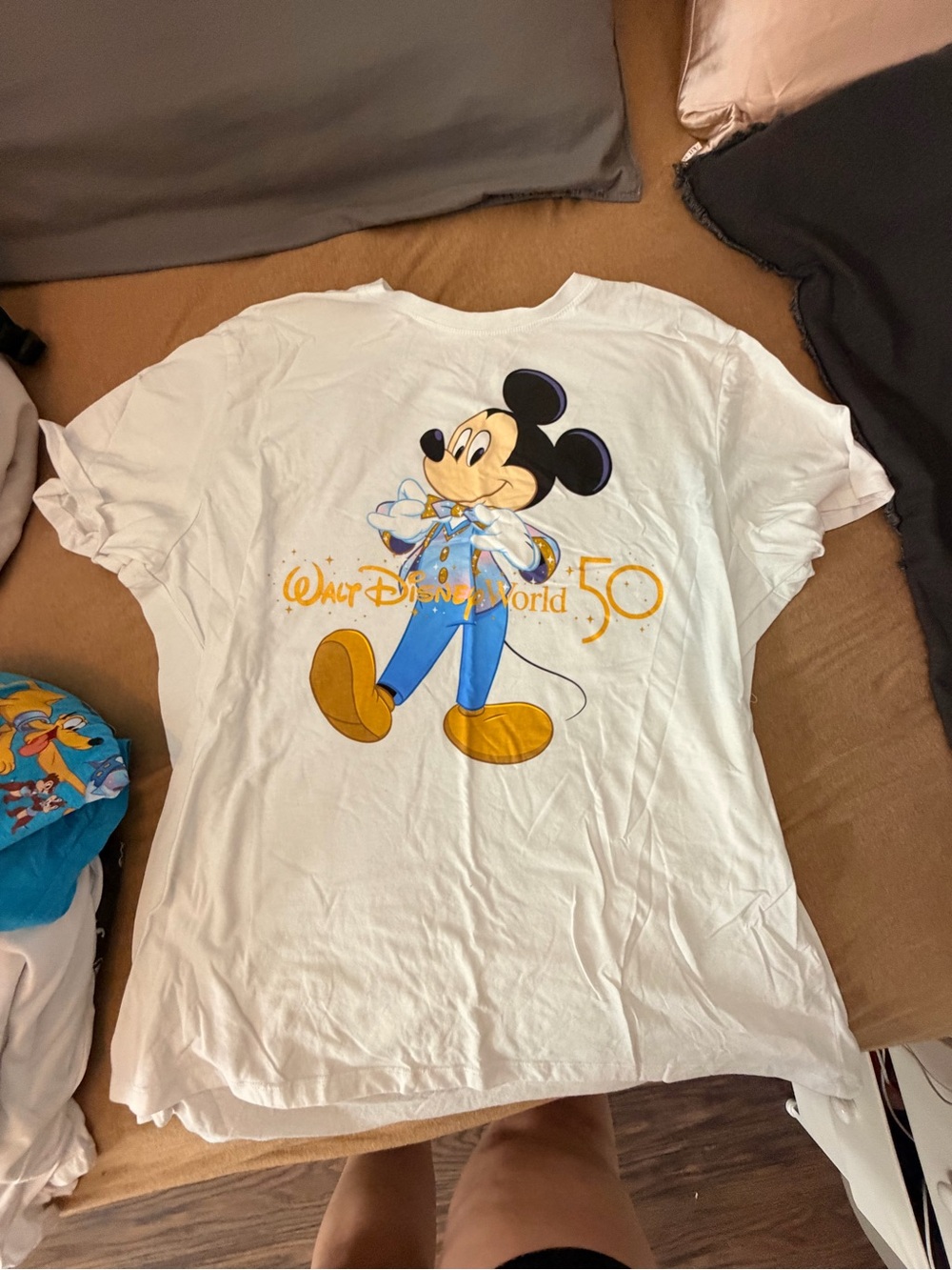 Walt Disney World 50th Anniversary Mickey Mouse White Graphic Te